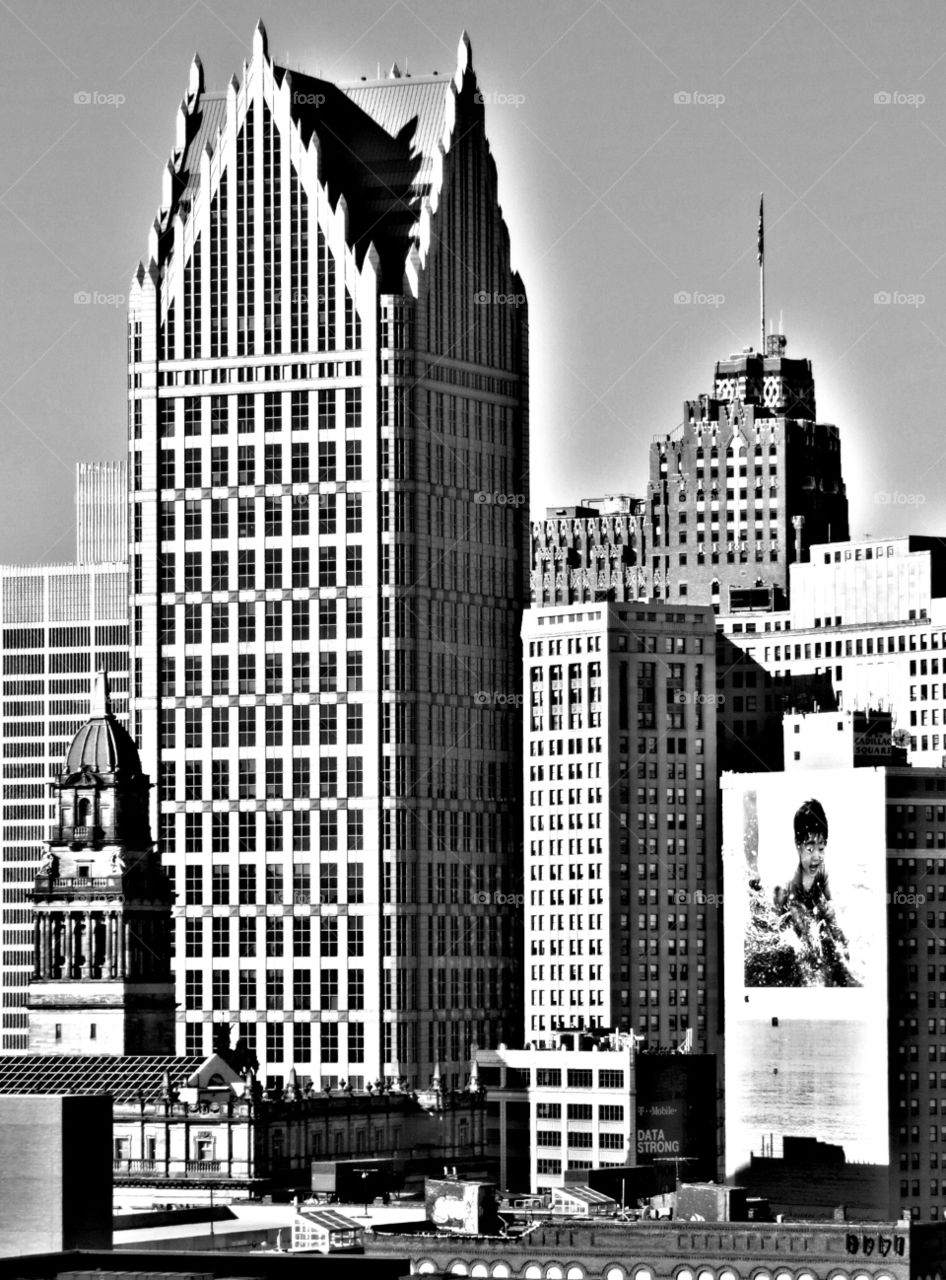 Detroit in black and white. Detroit in black and white