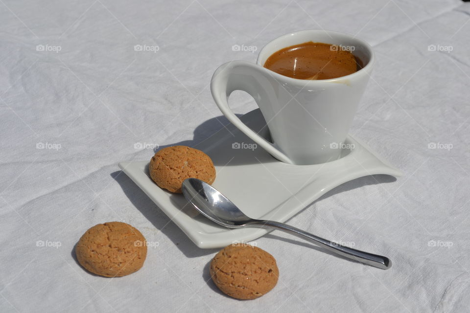 Tea served with cookies