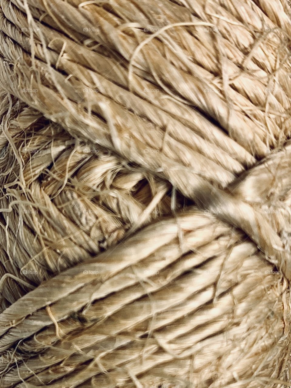 Closeup of wrapped twine