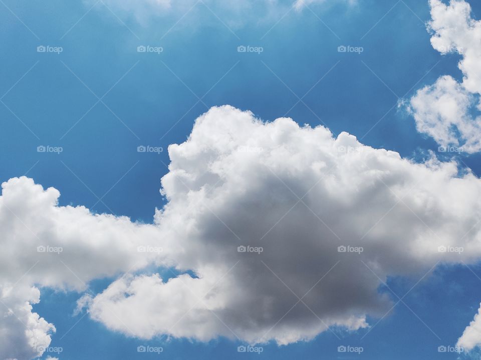 blue sky with white clouds