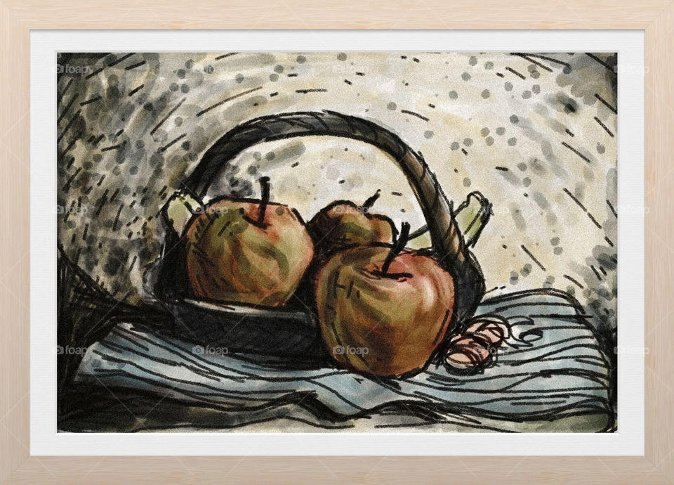 still life.  fruits