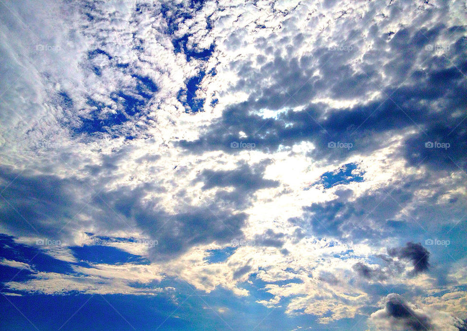 Blue sky with clouds