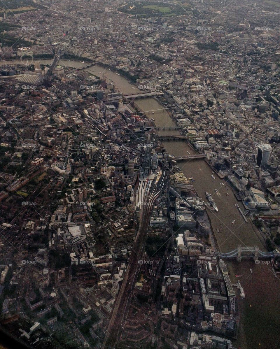 Thames and London from the air