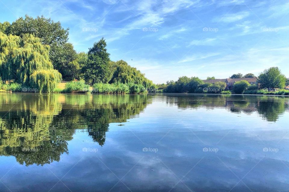 Beautiful reflections of a gorgeous lake