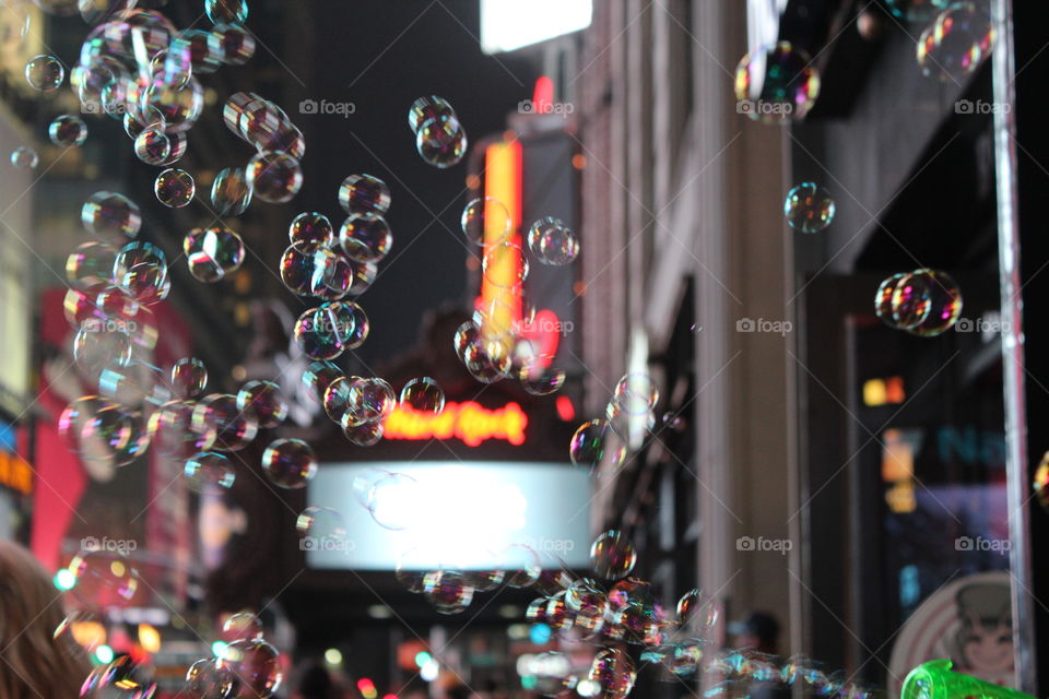 Bubbles in Times Square! 