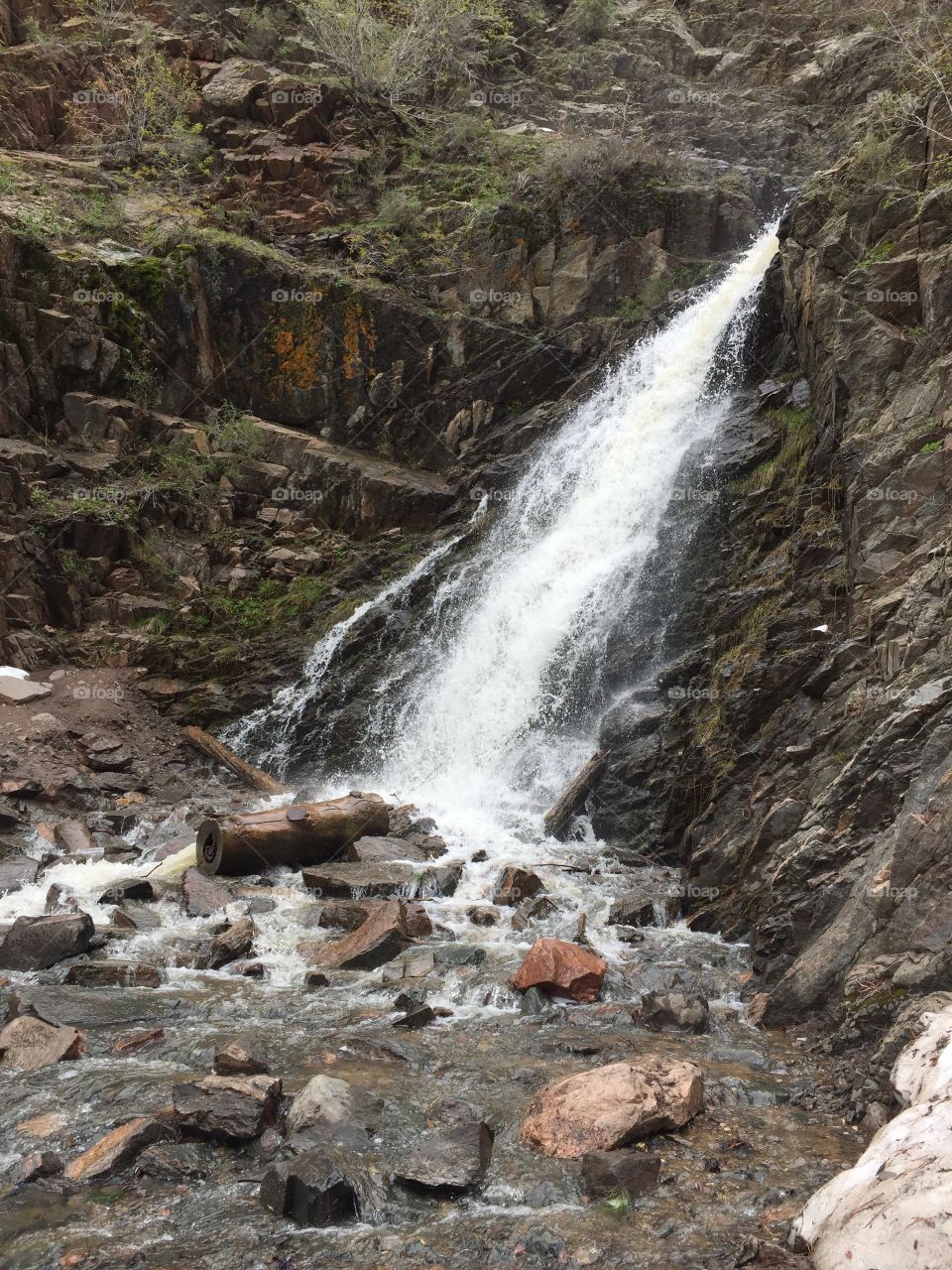 Waterfall. A beautiful Wyoming waterfall