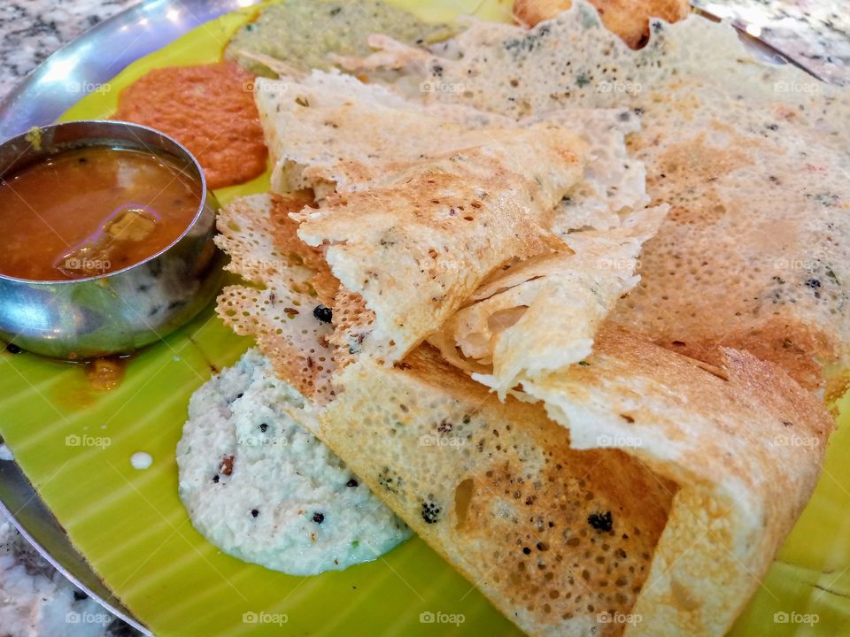 Rawa Dosa, South India Dish