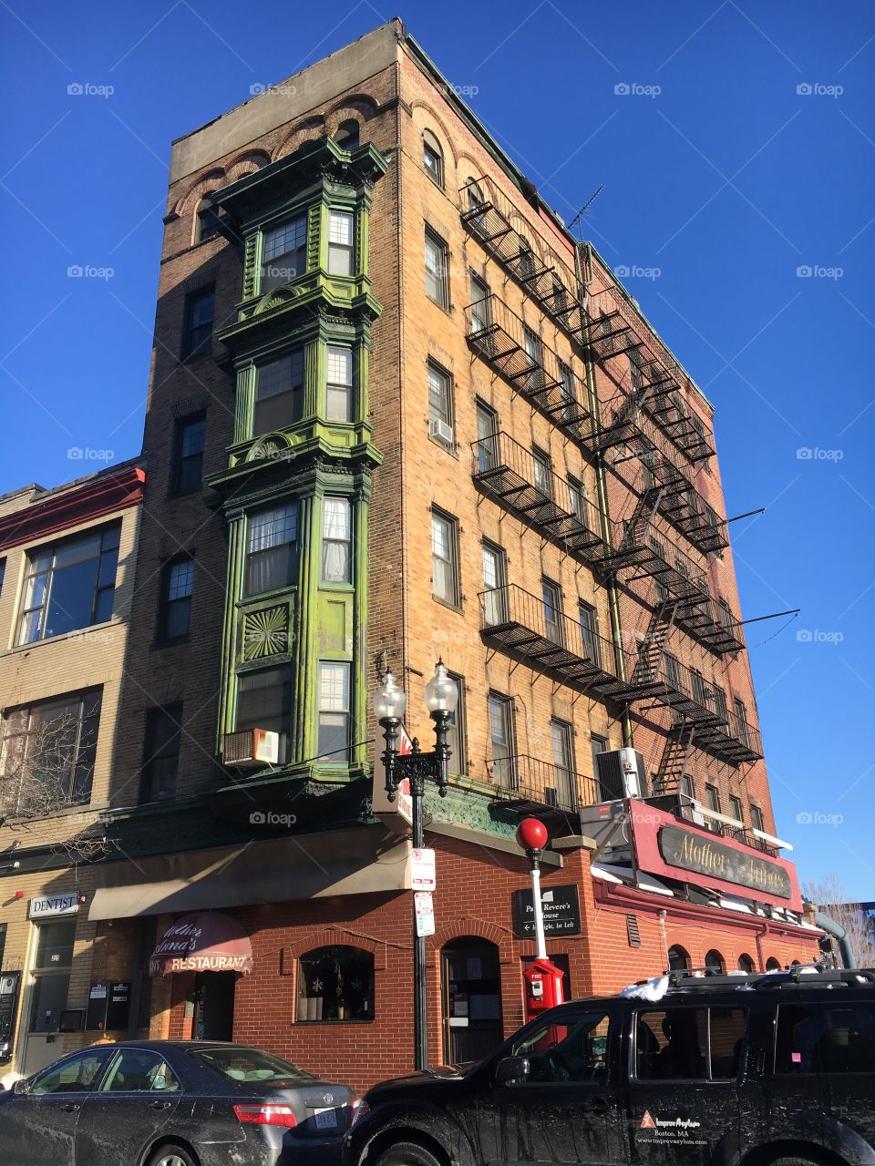 Multicoloured building in Boston 