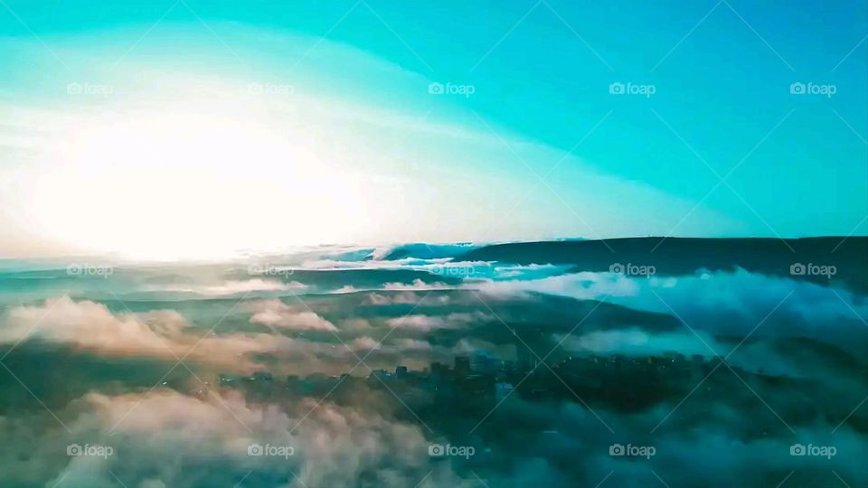 Glory be to God, the magnificent and picturesque view and the natural green trees are a view that is nothing more wonderful than it