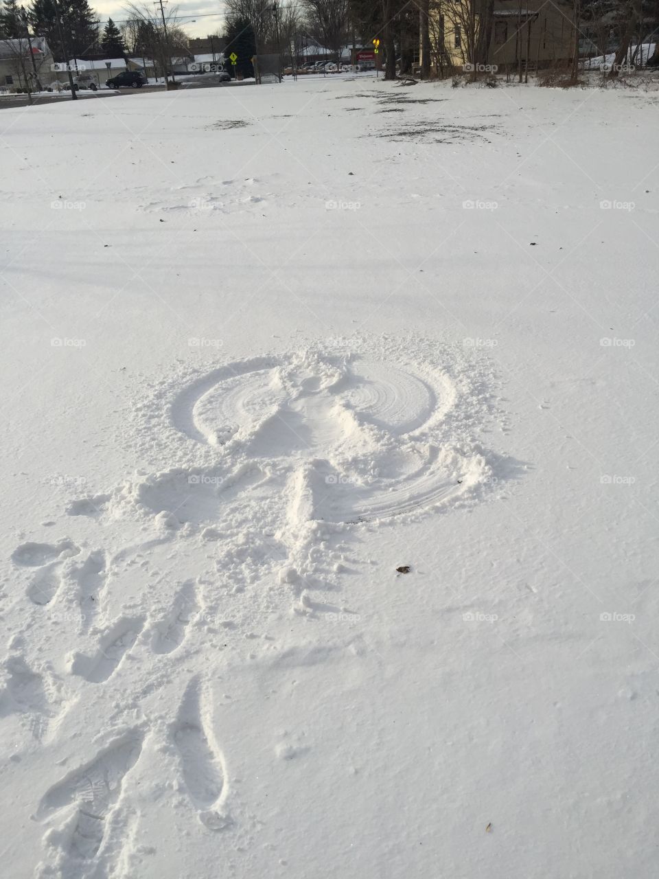 Canadian snow angel