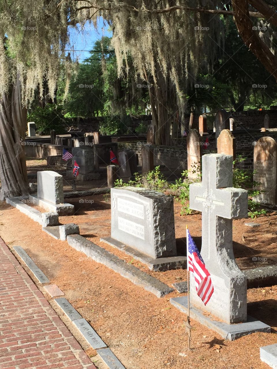 Historic  Cemetery. Old cemetery in church yard of southern church.  It contains Many graves dating back to the Civil War