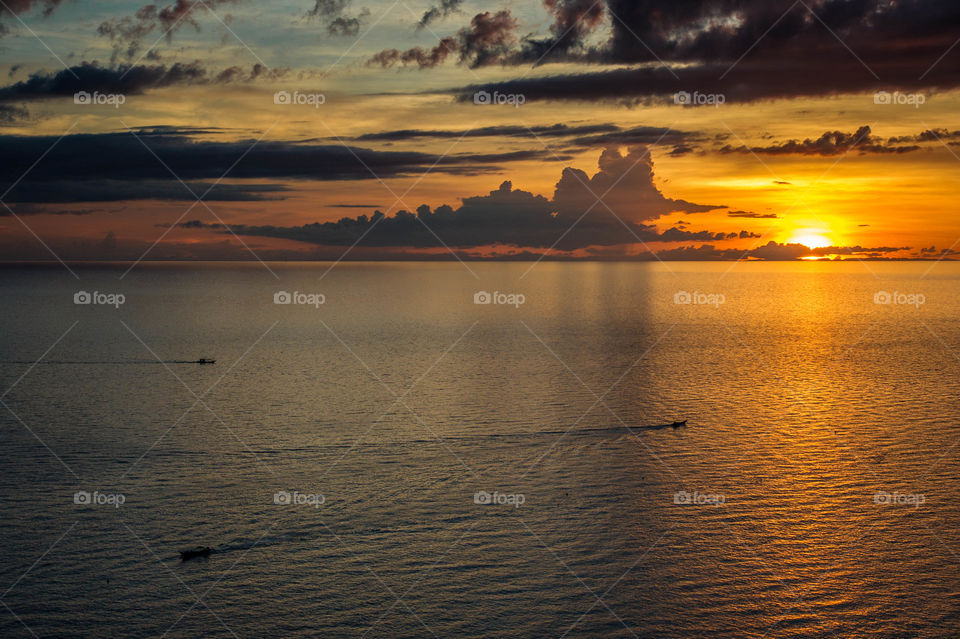 sunset on Koh Tao island