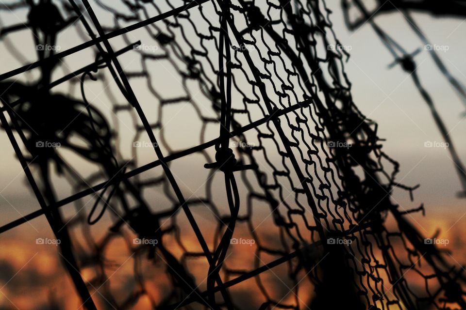 Detail of a wire fence