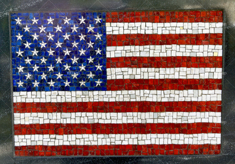 Mosaic American flag