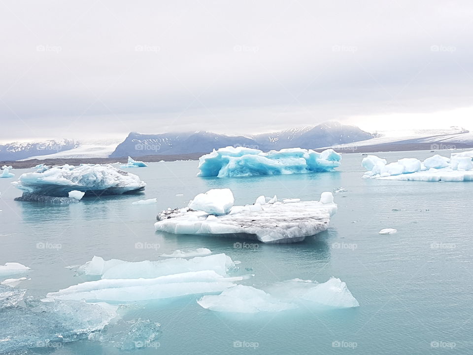 Iceberg, Melting, Ice, Water, Frosty