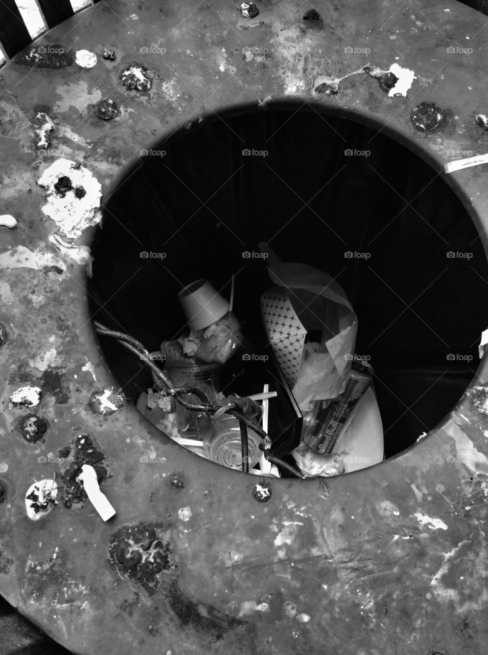 Trash. City Garbage Can