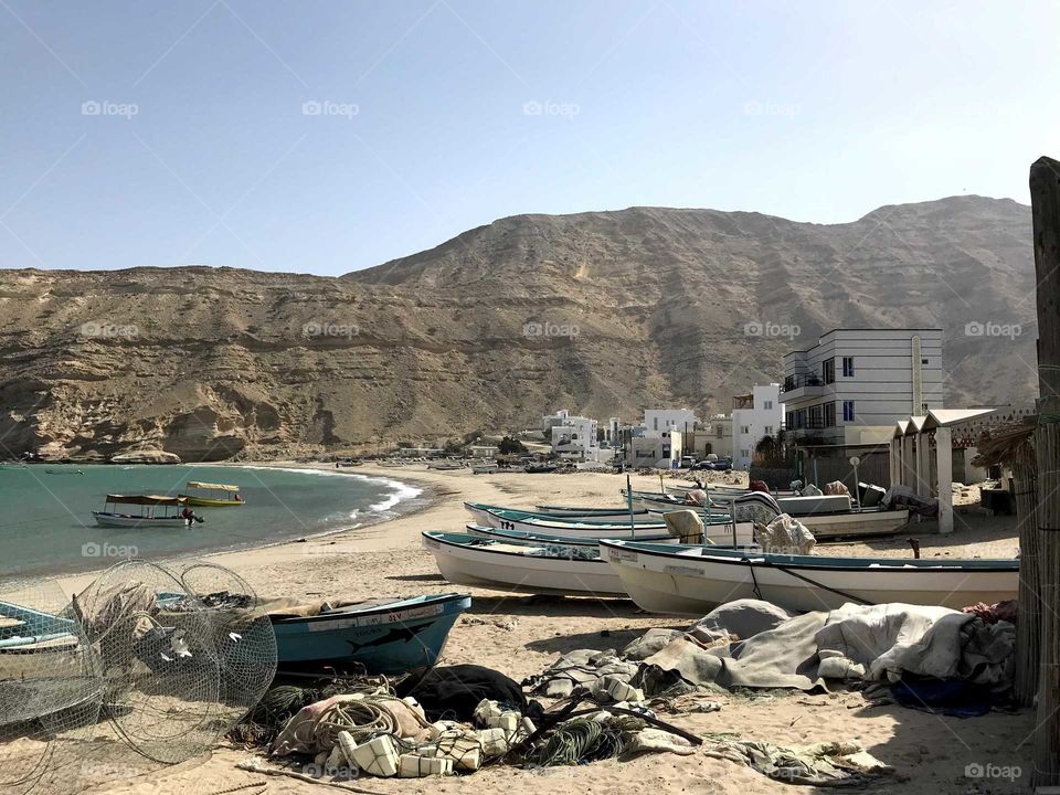 secluded beach in muscat
