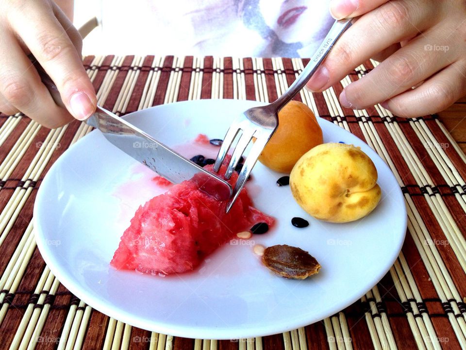 food plate hand fork by linhof