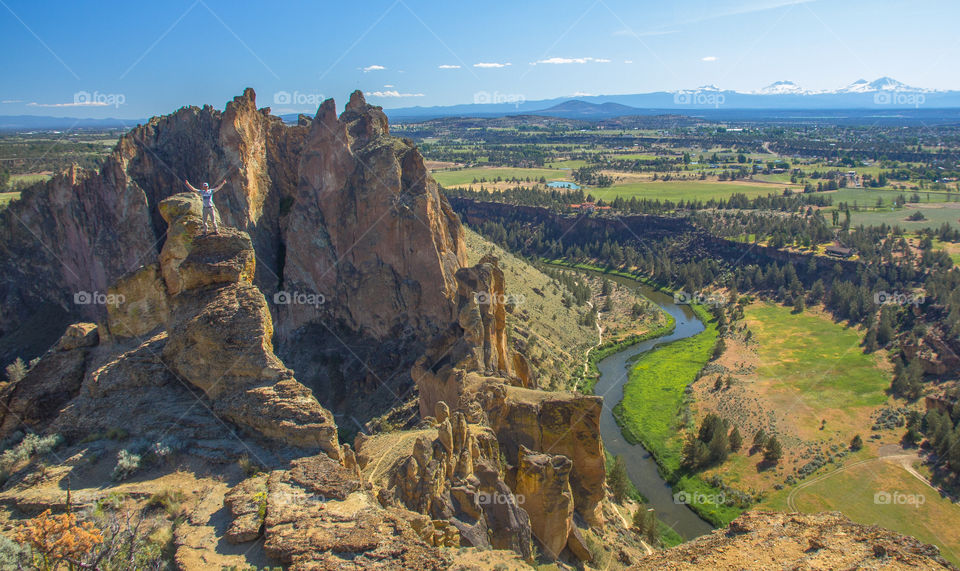 Smith rock looking out towards the cascades