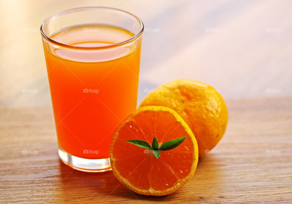 Orange juice in glass