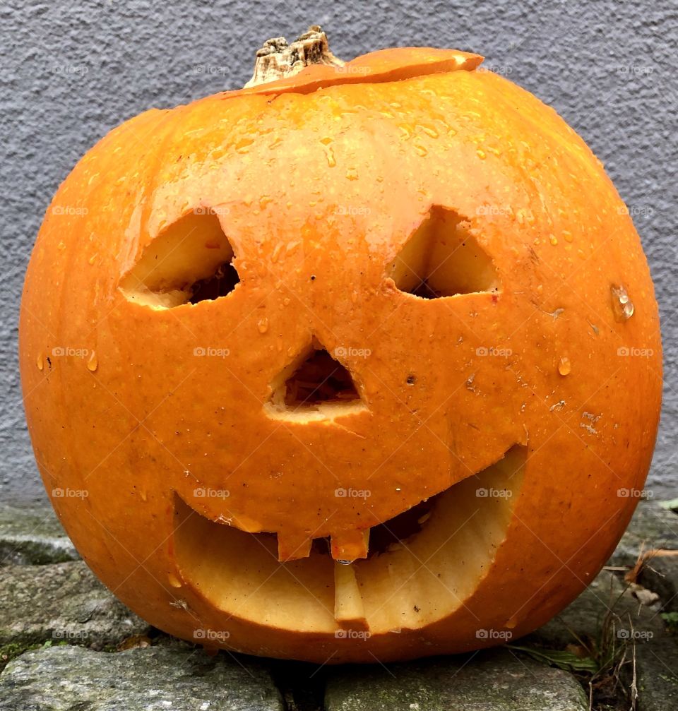 Smiling pumpkin halloween