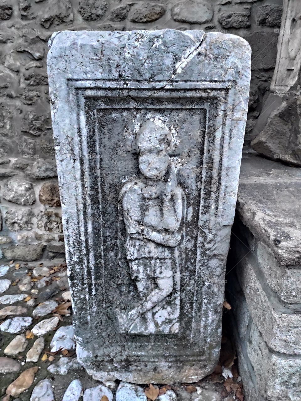 Ancient Roman stone slab Cacak museum Serbia