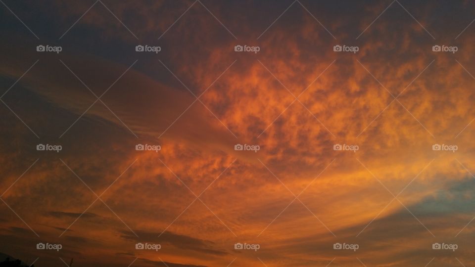 orange sunset cloudy