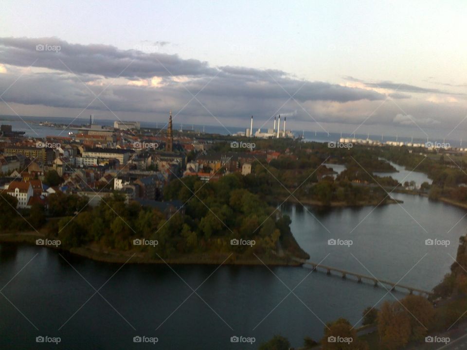 City, Water, River, Town, Landscape