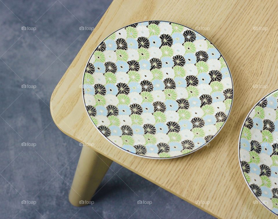 Sakura green motive plate 