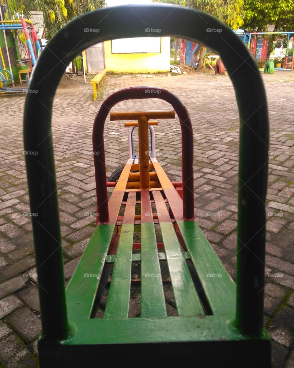 Seesaw in the playground