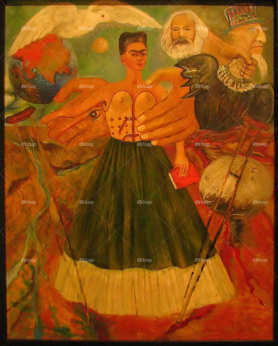 Paint Frida Kahlo. Paint El Marxismo dará salud a los Enfermos.
Grandiosa obra de la etérea Frida Kahlo.