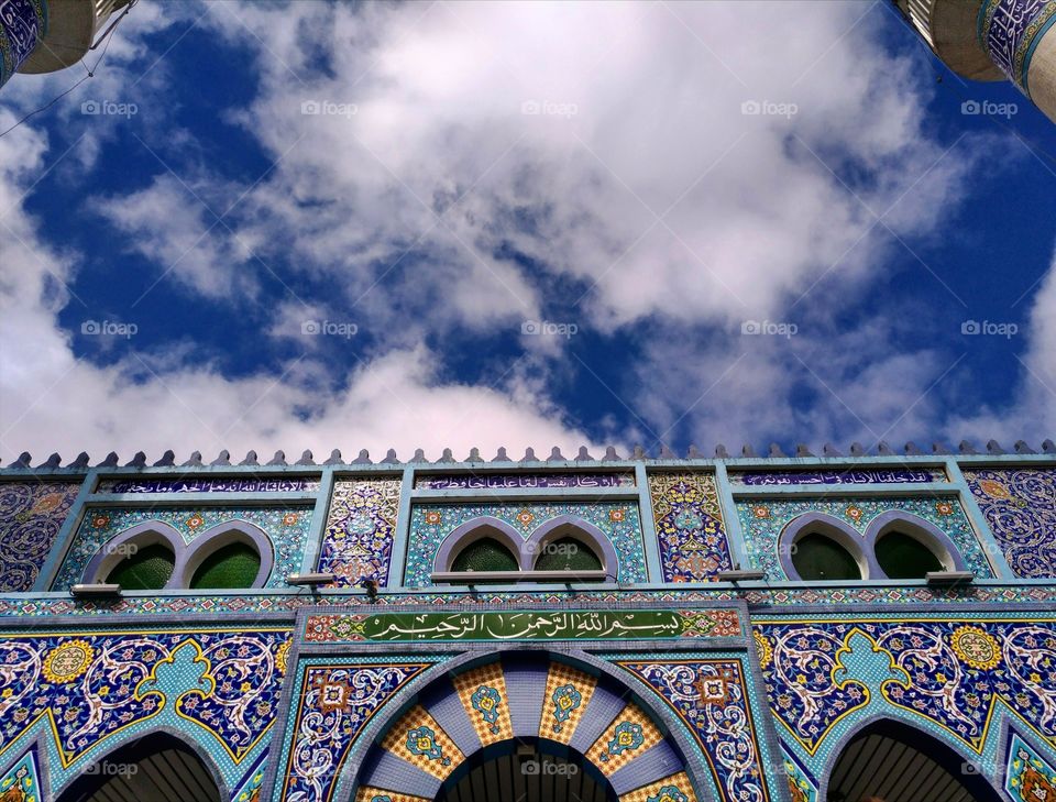 Blue sky over the mosque