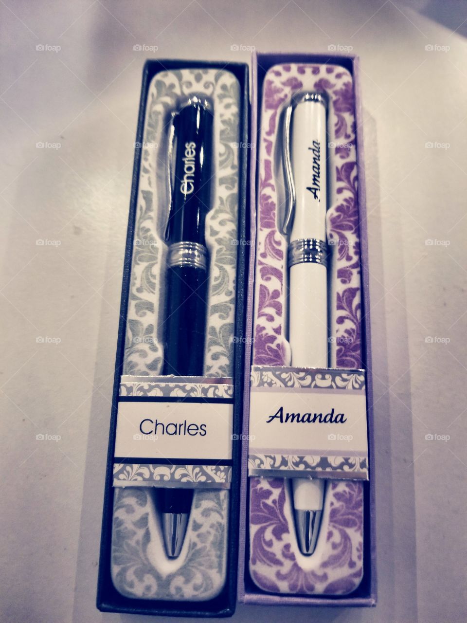 Charles and Amanda pens