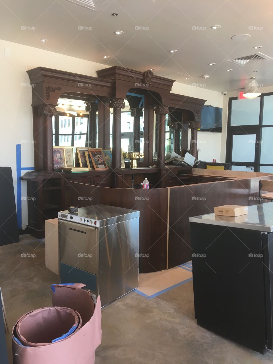 This is a picture of the bar upstairs in the pub and brewery I helped build,located in Amarillo Texas 