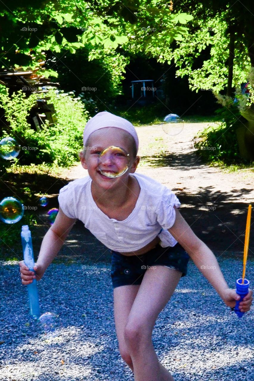 Bubble. Summer fun in Finland with soapbubbles.