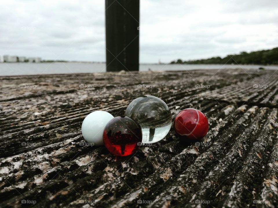 Marbles on the jetty
