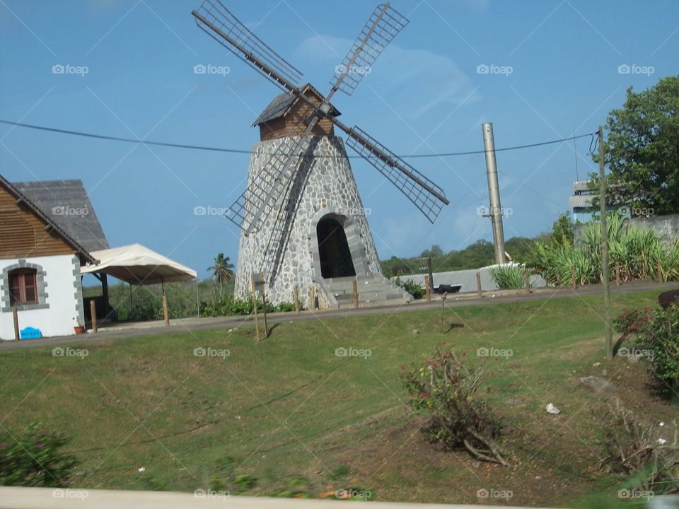 Windmill, Grinder, Architecture, Landscape, Building