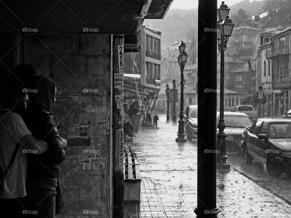 Shelter. Couples. Love. Old town.
Rainy day in Veliko Tarnovo, Bulgaria