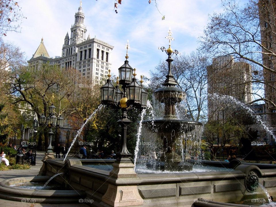 City hall park, NY NY