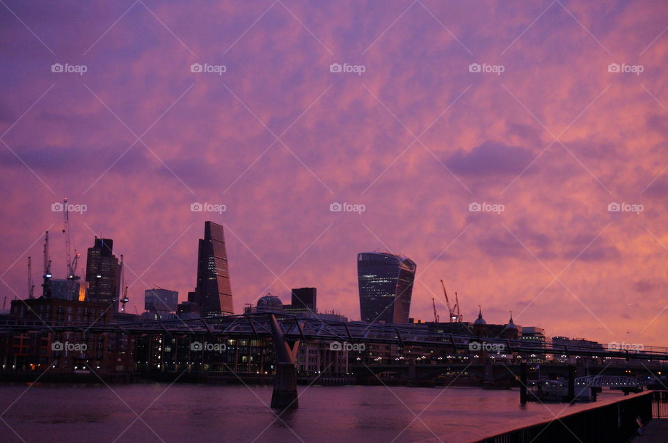 City of London at break of dawn