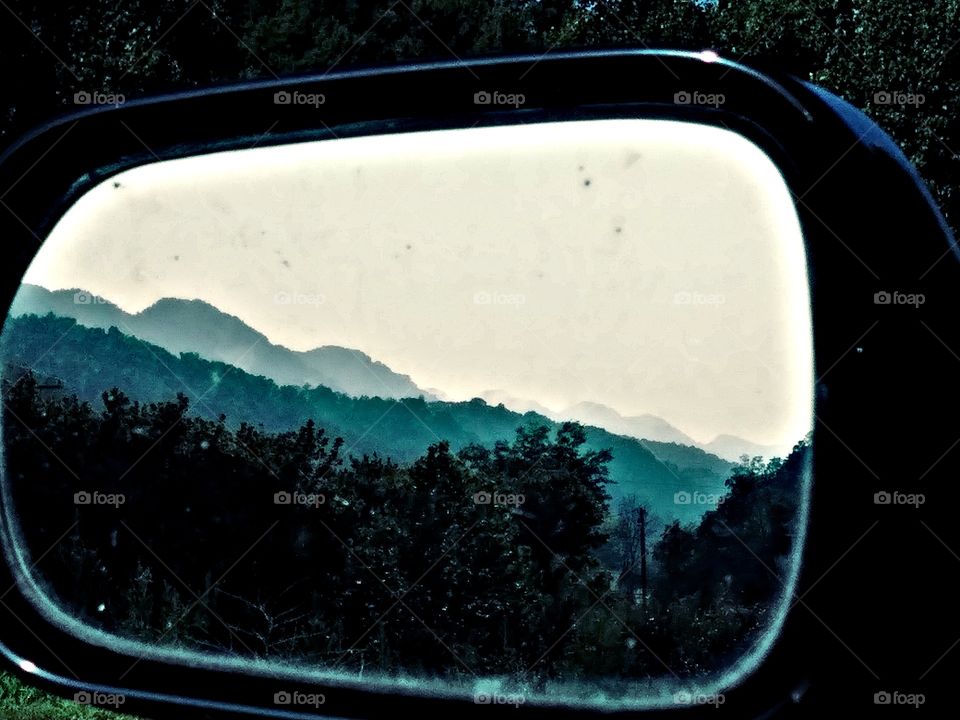 mountains in the mirror