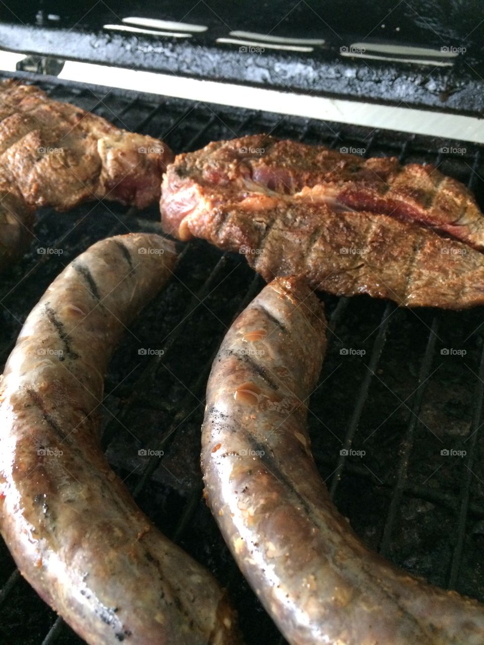 Wild game Moose steaks and Moose sausage 