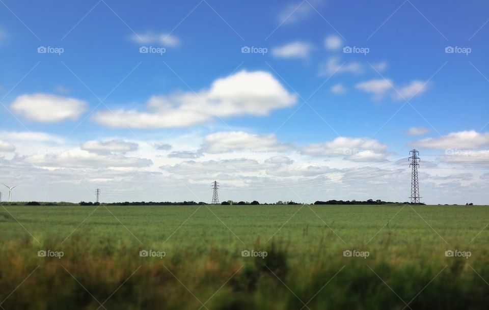 landscape sky field blue by mrgrambo