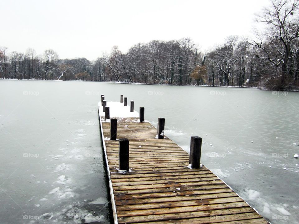 Frozen lake