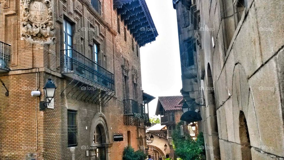 Old buildings in Barcelona, Spain