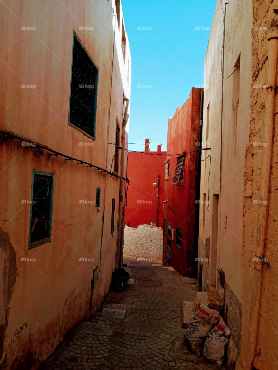 Old alleys in Bhalil village of morocco