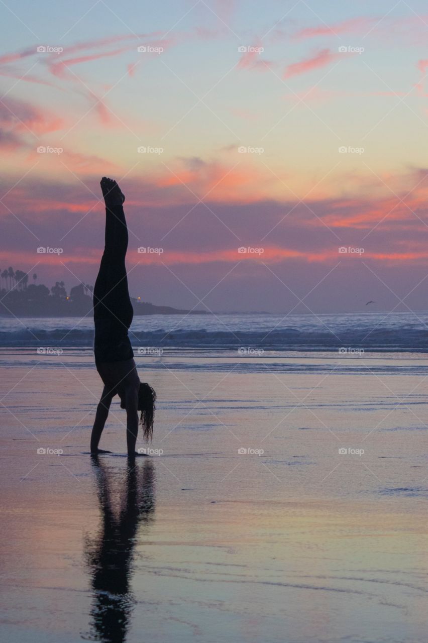 Sunset handstand
