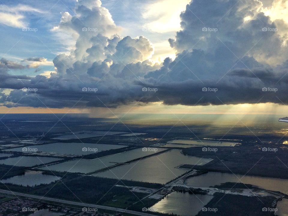 Rain over the Everglades