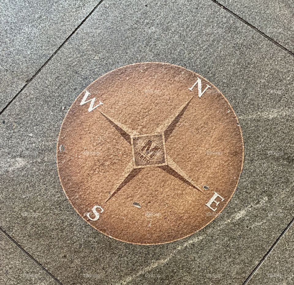 Metro compass at Metro Center