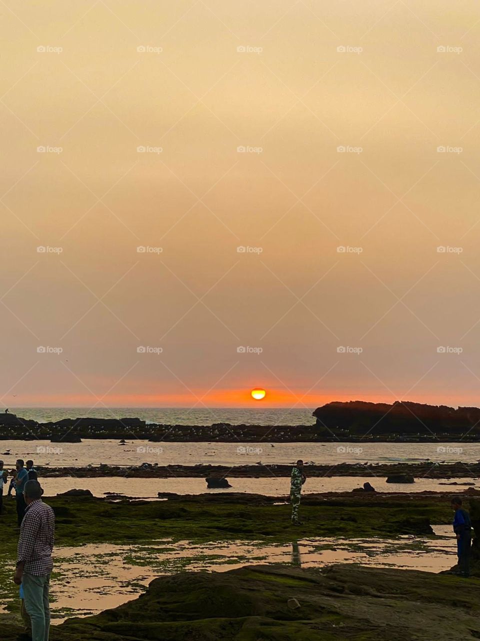 Beautiful and magic sunset at essaouira city in Morocco.